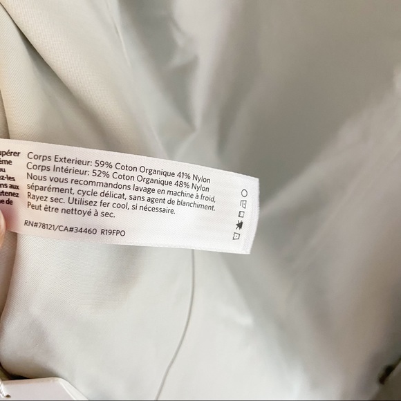 Sold Eileen Fisher Ivory Gray Reversible Organic Cotton Nylon Long Anorak Jacket - Picture 9 of 11